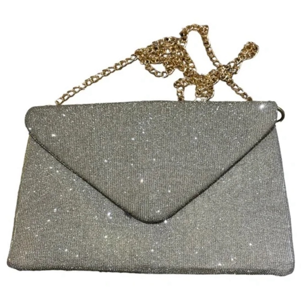 A New Day Silver Crossbody Bag with Gold Chain